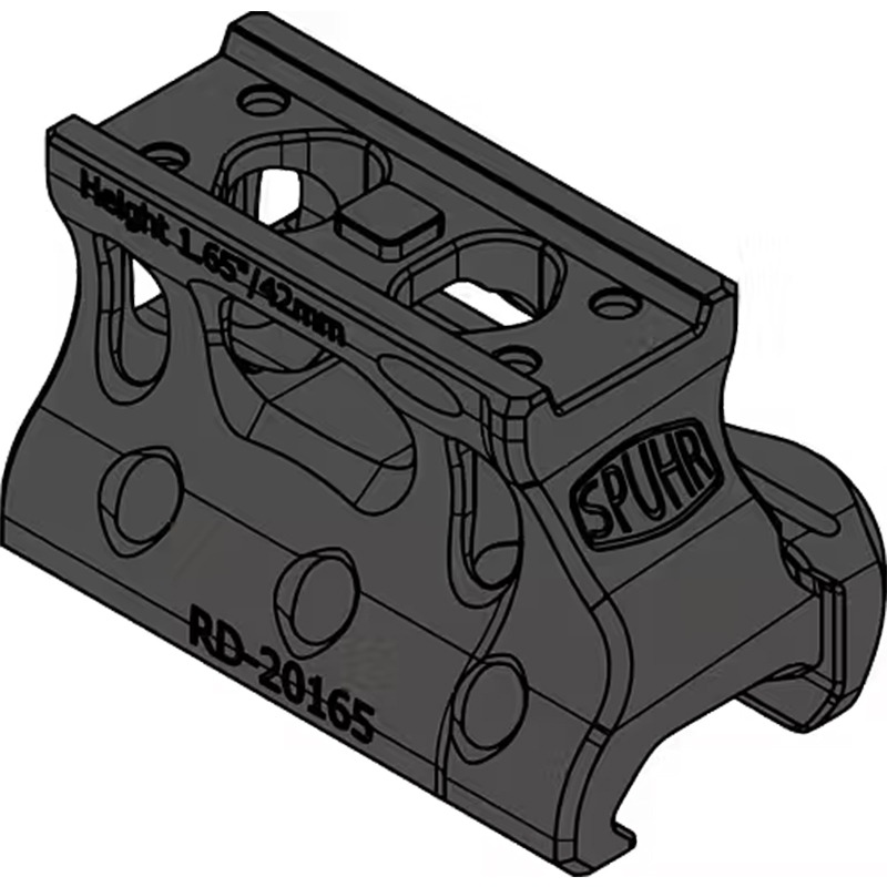 SPUHR RD-20165 AIMPOINT T-2 MOUNT H42MM/1.65" PIC (LOWER 1/3)