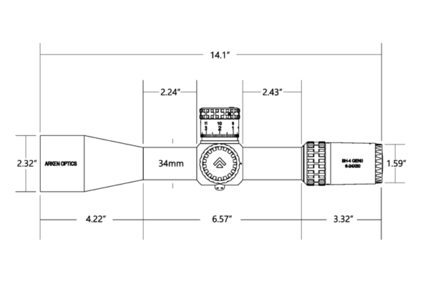 Arken Optics SH-4J 6-24X50 FFP MIL - VPR Reticle