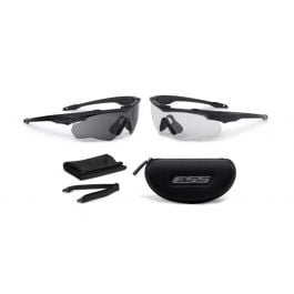 ESS Crossblade Naro 2X Ballistic Glasses Kit - Black Frame, Smoke Grey/ Clear Lens