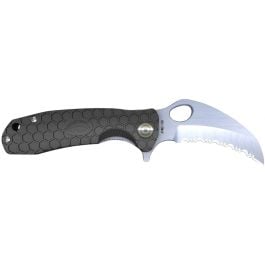 Honey Badger Claw Small Serrated Folding Knife - Black