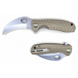 Honey Badger D2 Claw Folding Knife - Medium, Tan
