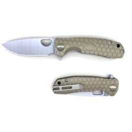 Honey Badger D2 Flipper Knife - Medium, Tan