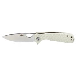 Honey Badger D2 Flipper Knife - Medium, White