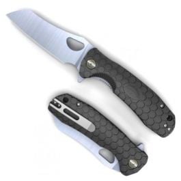 Honey Badger D2 Wharncleaver Flipper Knife - Large, Black