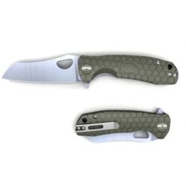 Honey Badger D2 Wharncleaver Flipper Knife - Large, Green