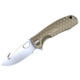 Honey Badger Hook Large Folding Knife - Tan