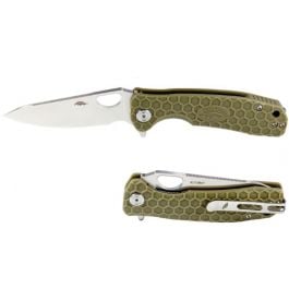 Honey Badger Leaf Folding Knife - Large, Green