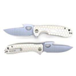 Honey Badger Opener Folding Knife - Small, White