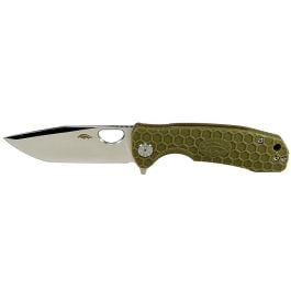 Honey Badger Tanto 14C28N Flipper Knife - Medium, Green