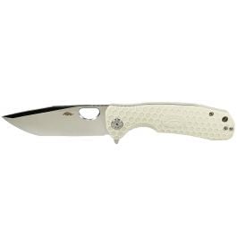 Honey Badger Tanto 8Cr13Mov Flipper Folding Knife - 81mm, White