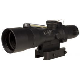 Trijicon 3x30 ACOG Dual Illuminated Compact Scope - Amber Chevron 7.62x51mm/175gr. Ballistic Reticle, Black