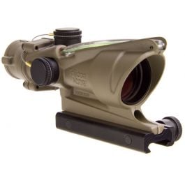 Trijicon ACOG 4x32 Scope - Dual Illuminated, Green Crosshair .223 Ballistic Reticle, Cerakote Dark Flat Earth