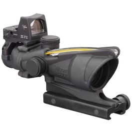 Trijicon ACOG 4x32 Scope With 3.25 MOA RMR Type 2 Sight - Dual Illuminated, Amber Crosshair .223 Ballistic Reticle