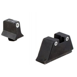 Trijicon Bright & Tough Night Sight For Glock Large Frame - White Outline Front And Rear