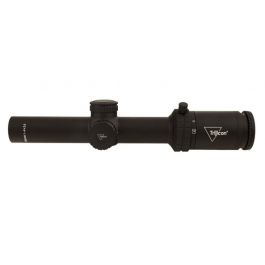 Trijicon Credo 1-4x24 Riflescope - Red MRAD Ranging Reticle, 30mm Tube, Matte Black, Low Capped Adjusters