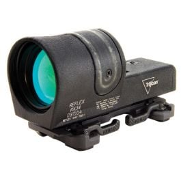 Trijicon Reflex 1x42 Dual Illuminated Sight - 4.5 MOA Amber Dot Reticle, Reflex Base, A.R.M.S. #15 Throw Lever Flattop Mount