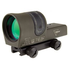 Trijicon Reflex 1x42 Dual Illuminated Sight - 4.5 MOA Amber Dot Reticle, ACOG Base, Thumbscrew Mount, OD Green