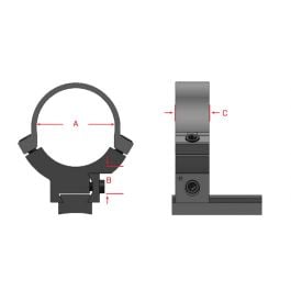 Warne Matte .22 Scope Rings - Medium, 1"