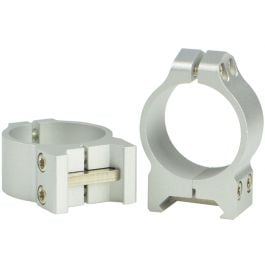 Warne Steel 1 Inch Silver Scope Rings - Medium